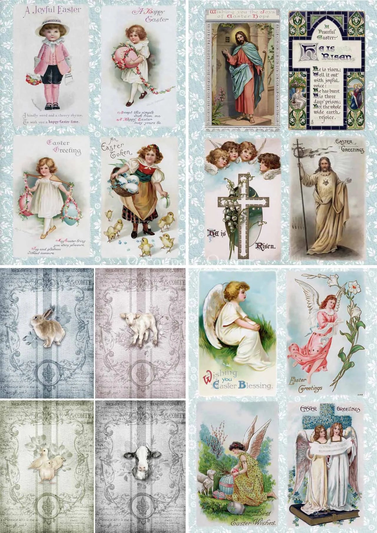 Decoupage Queen EASTER MINIS A4 Rice Paper dqrp0431  (Retired 2.25)