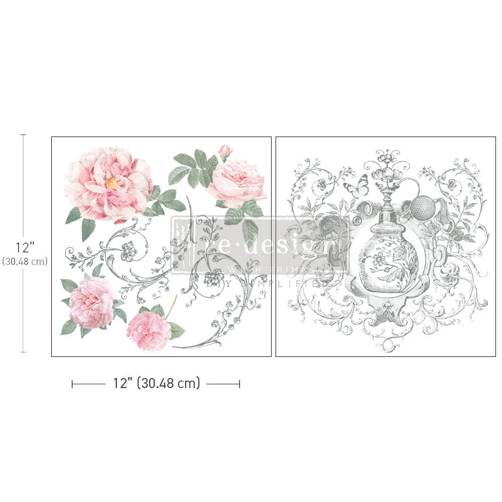 Re-design Prima Decor Maxi Transfer ODEUR De ROSE 2 sheets 12