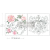 Re-design Prima Decor Maxi Transfer ODEUR De ROSE 2 sheets 12"x12" #663407