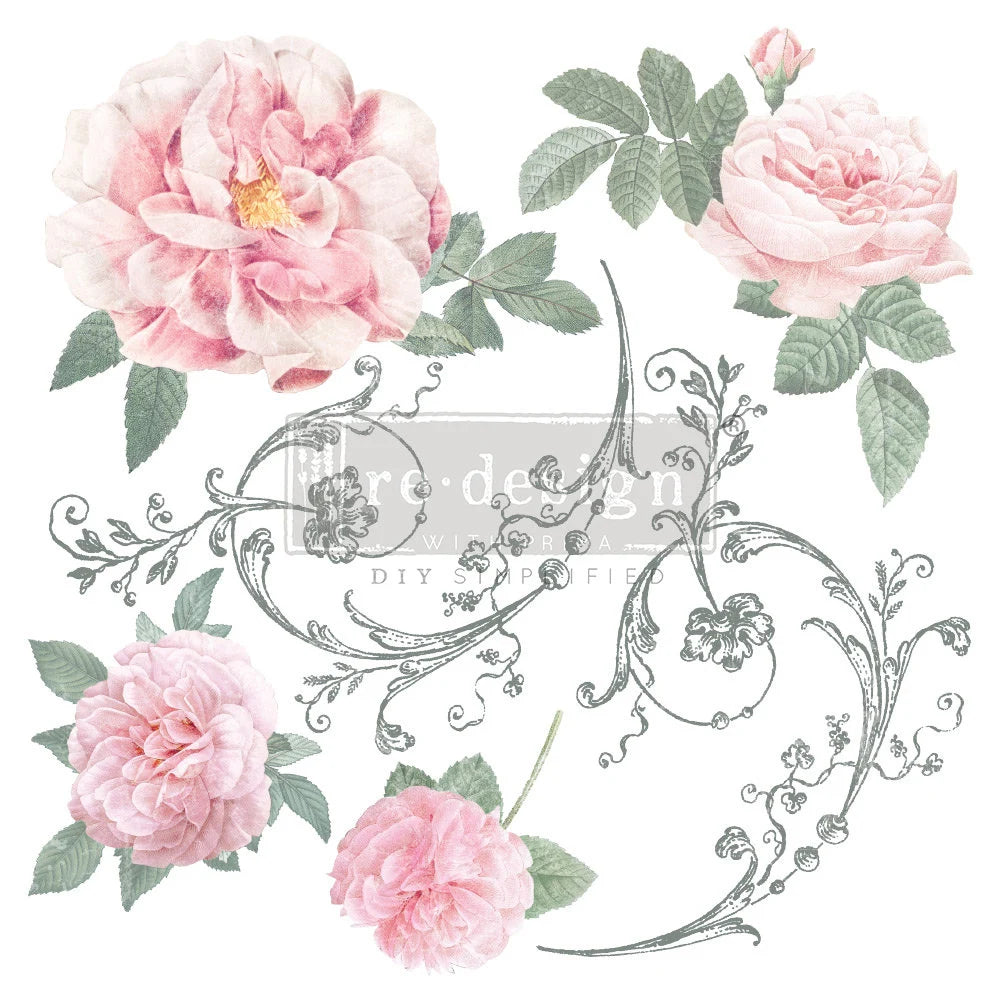 Re-design Prima Decor Maxi Transfer ODEUR De ROSE 2 sheets 12