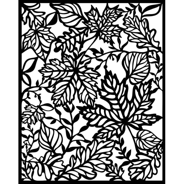 Stamperia Mixed Media Art Magic Forest LEAVES Stencil 20x25 cm #KSTD129