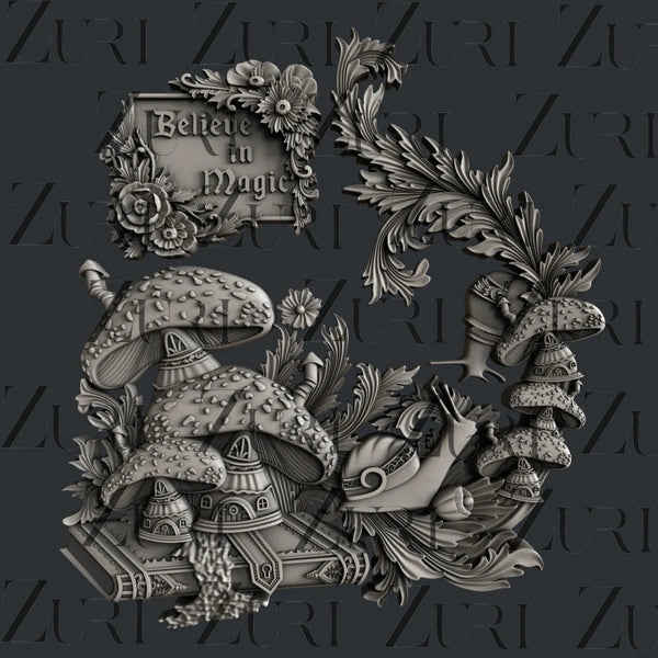 Zuri Designs BELIEVE In MAGIC Silicone Mould Mold #ER-BIM01