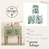 re-design Prima GREEN FOLIAGE 8.5 x 11 Decor Transfers 3 sheets #665951