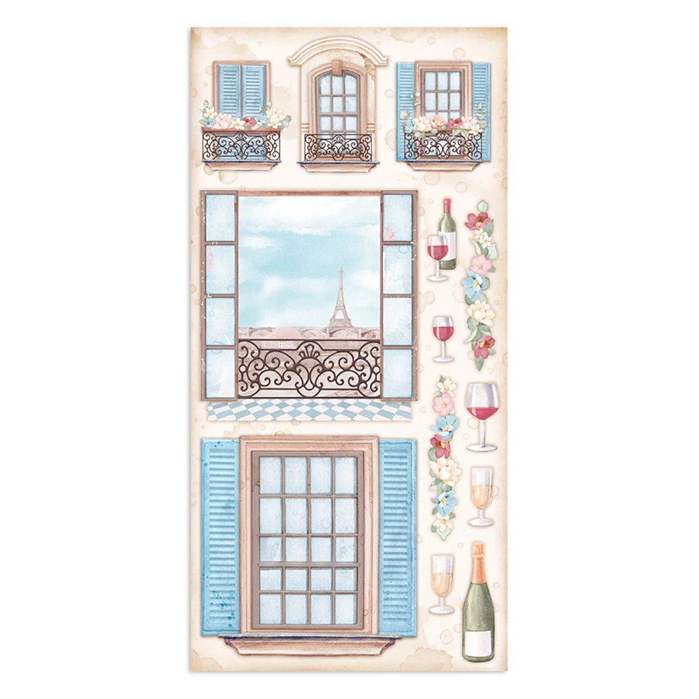 Stamperia Create Happiness OH LA LA Collectables 6x12 Scrapbook Paper 10 Sheets #SBBV23