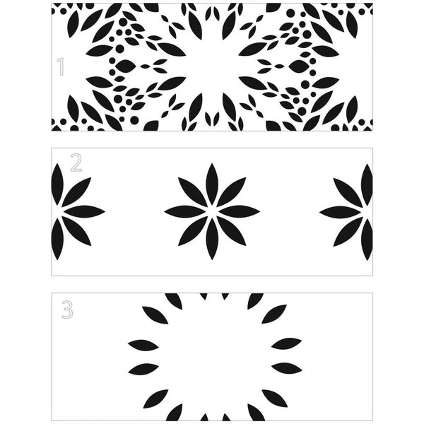TCW The Crafter's Workshop Slimline LAYERED - MUMS Stencil #TCW6033