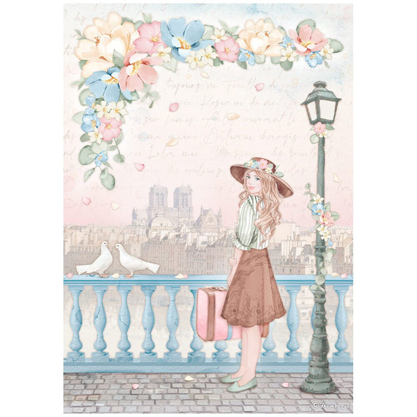 Stamperia CREATE HAPPINESS Oh La La A4 Rice Paper SELECTION Decoupage  #DFSA4XOL