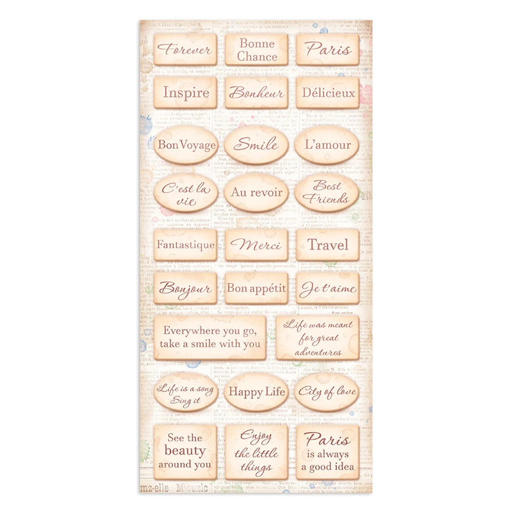 Stamperia Create Happiness OH LA LA Collectables 6x12 Scrapbook Paper 10 Sheets #SBBV23