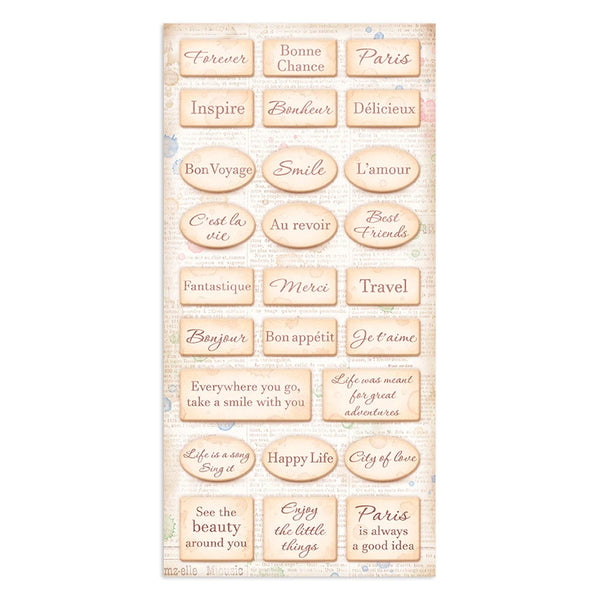 Stamperia Create Happiness OH LA LA Collectables 6x12 Scrapbook Paper 10 Sheets #SBBV23