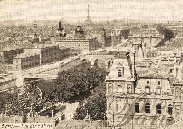 Decoupage Queen PARIS LANDSCAPE A4 Decoupage Rice Paper #DQRP0088 (Retired)