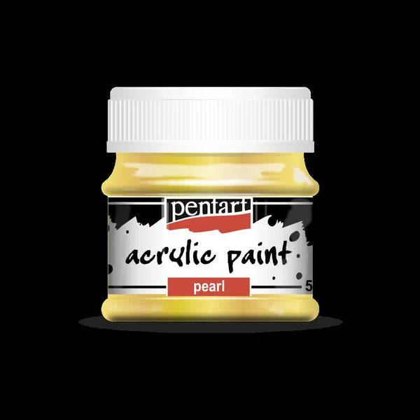 Pentart PEARL Acrylic Paint YELLOW 50 ml #3537