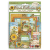Stamperia SUNFLOWER ART  7 Cards 5 Tags 1 Bookmark Ephemera #SBCARD17