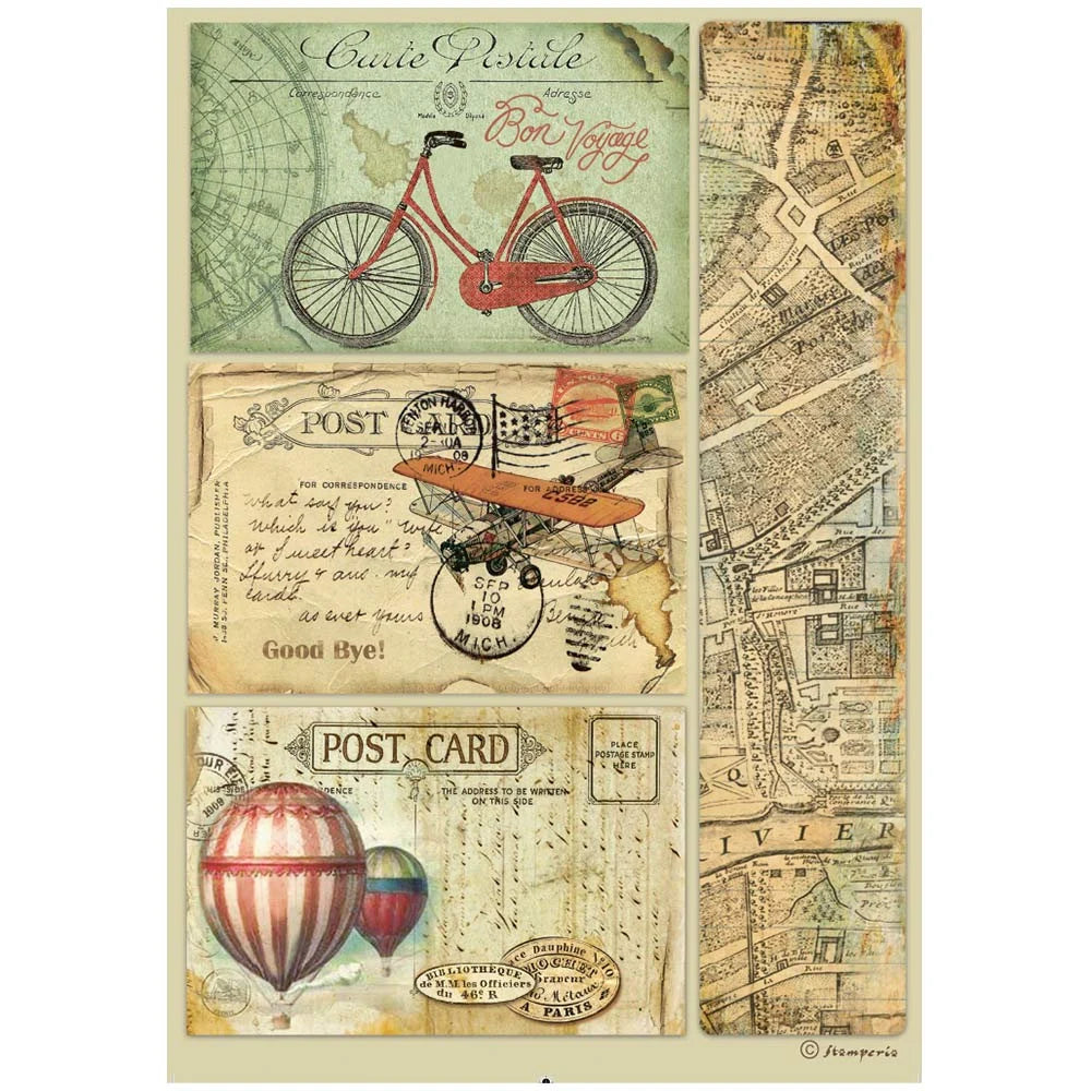 Stamperia AROUND The WORLD A4 Decoupage Rice Paper SELECTION   6 Sheets #DFSA4XAW