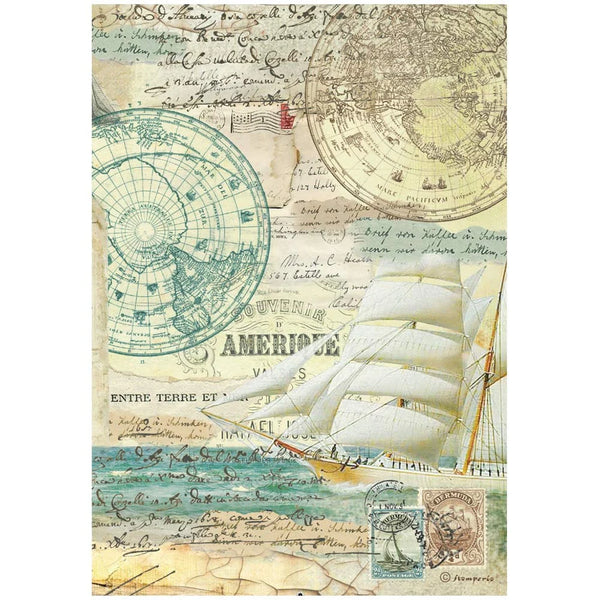 Stamperia AROUND The WORLD A4 Decoupage Rice Paper SELECTION   6 Sheets #DFSA4XAW