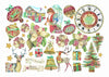 Stamperia CHRISTMAS GREETINGS Adhesive Paper Cut Outs EPHEMERA- #DFLCT24