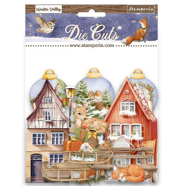 Stamperia WINTER VALLEY Die Cuts Chipboard Shapes PCS #DFLDC82