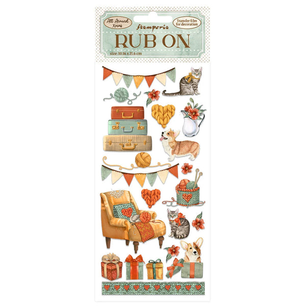 Stamperia ALL AROUND CHRISTMAS Suitcases Rub On 4" x 8.5"  #DFLRB41