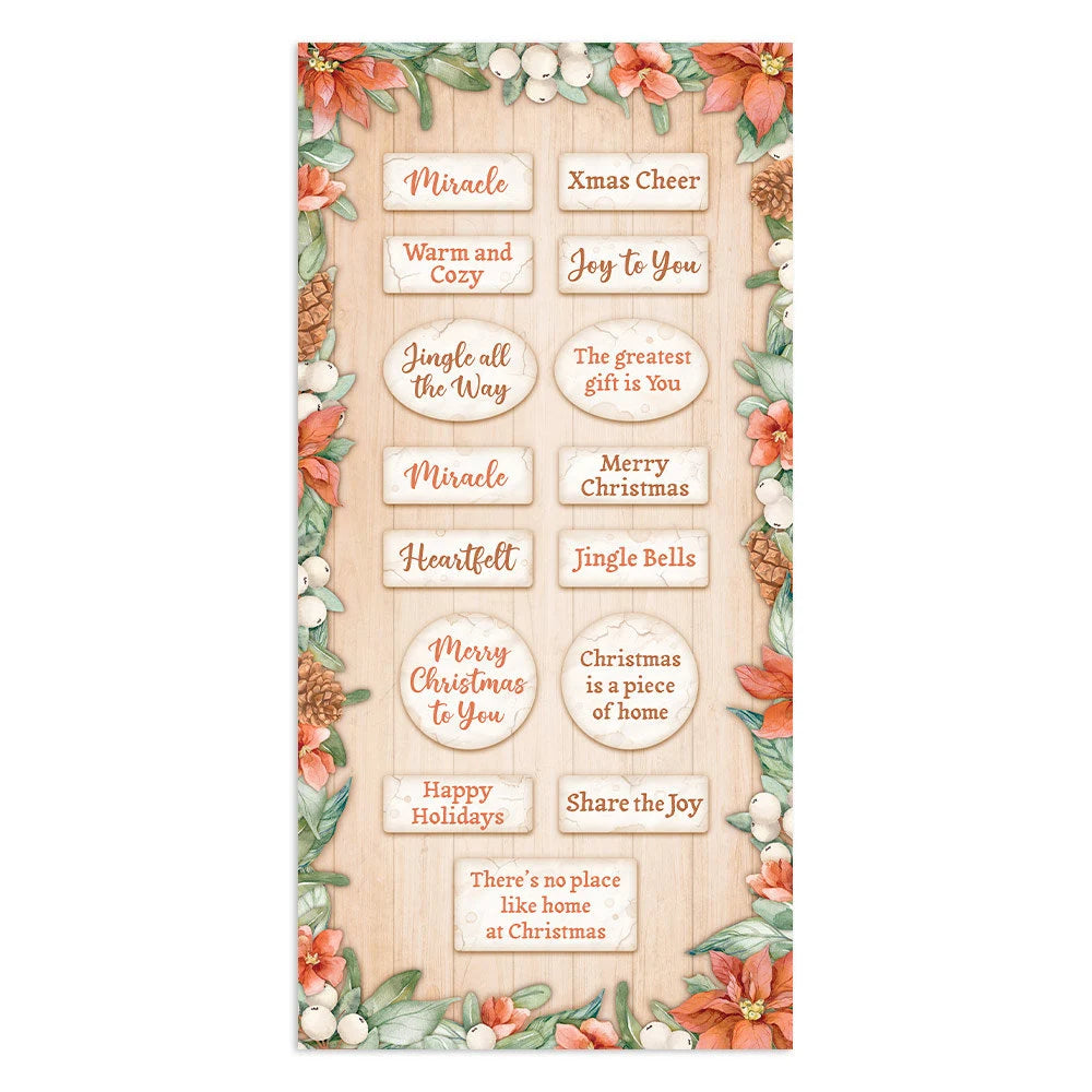 Stamperia ALL AROUND CHRISTMAS Collectables 6x12 Scrapbook Paper 10 Sheets #SBBV24