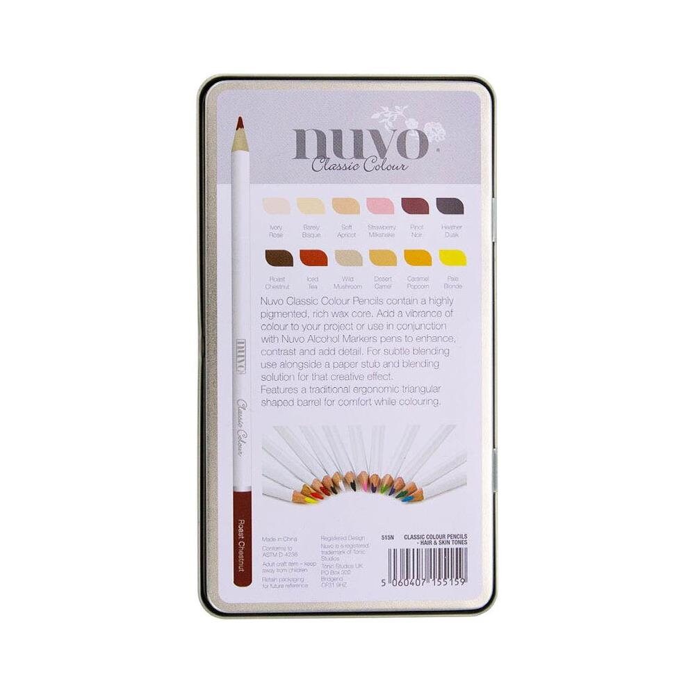 NUVO Classic Color Hair & Skin Tones Pencils 12 pcs #515N