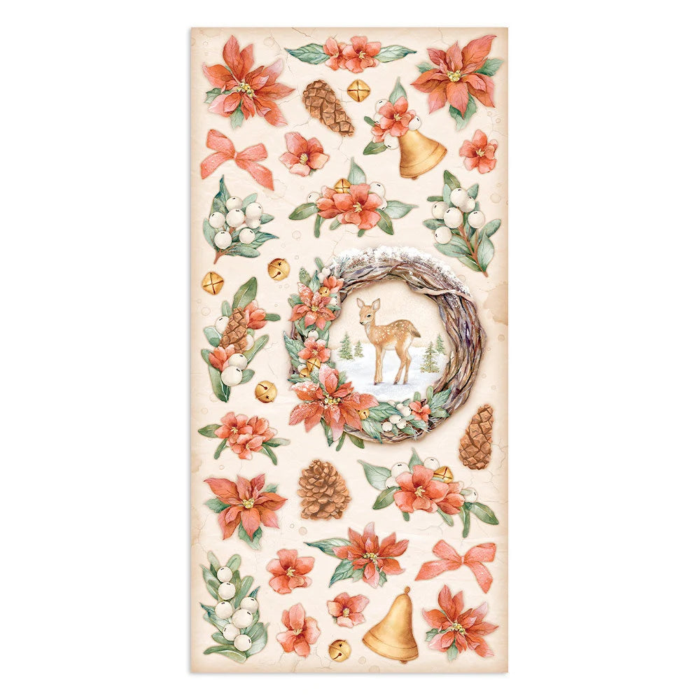 Stamperia ALL AROUND CHRISTMAS Collectables 6x12 Scrapbook Paper 10 Sheets #SBBV24