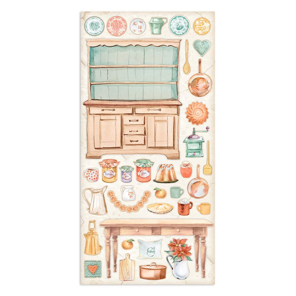 Stamperia ALL AROUND CHRISTMAS Collectables 6x12 Scrapbook Paper 10 Sheets #SBBV24