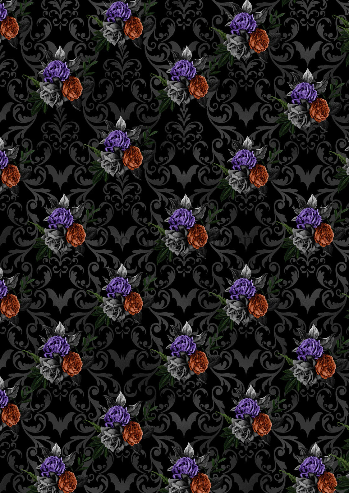 Decoupage Queen HALLOWEEN FLORAL A4 Rice Paper DQRP0505 Halloween Limited Edition