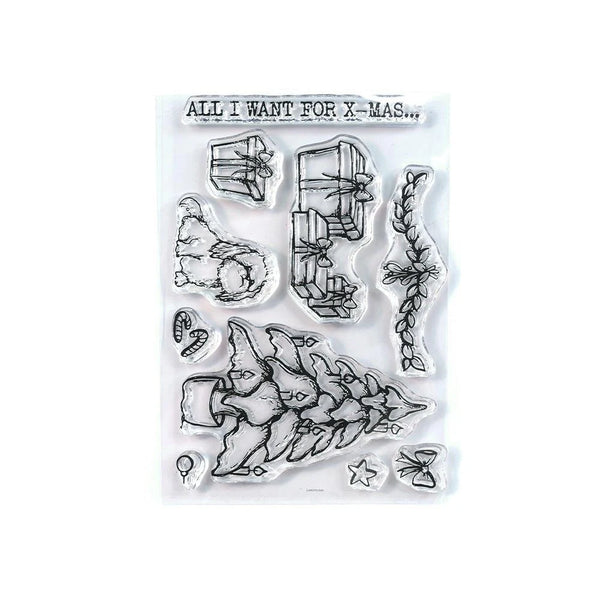 Elizabeth Craft Designs ALL I WANT for X-Mas... A6 Clear Stamps #ECCS309