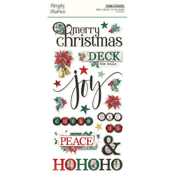 Simple Stories 'TIS THE SEASON Foam Stickers 39 pcs #20728