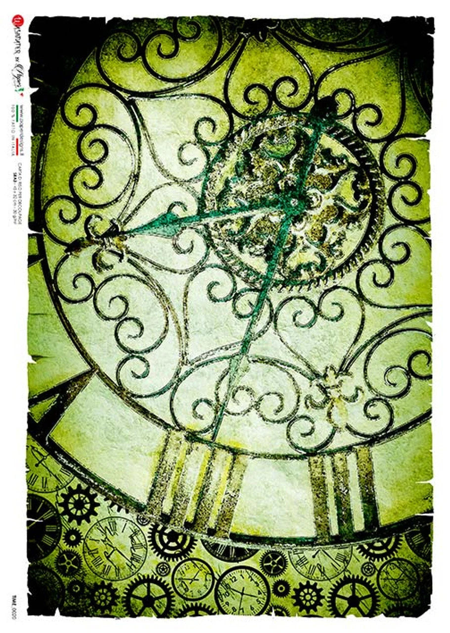 Paper Designs TIME 0020 A4 Decoupage Rice Paper