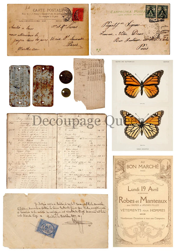 Decoupage Queen SUNFLOWER EPHEMERA A4 Journal Kit #DQJP0001