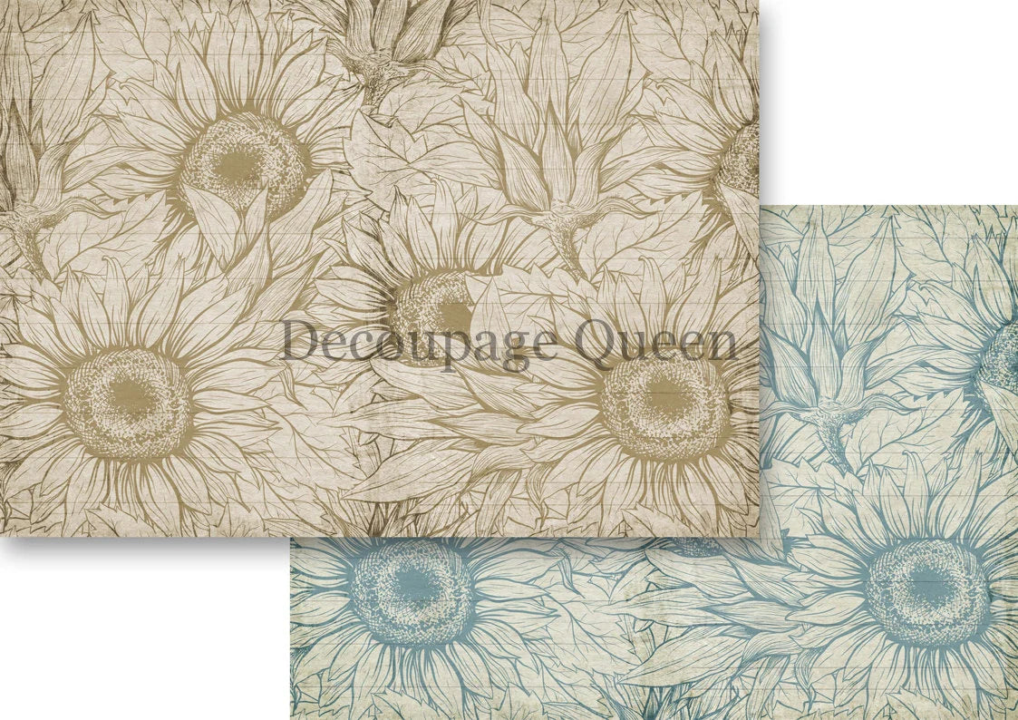 Decoupage Queen SUNFLOWER EPHEMERA A4 Journal Kit #DQJP0001