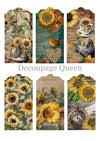 Decoupage Queen SUNFLOWER EPHEMERA A4 Journal Kit #DQJP0001