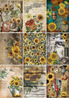 Decoupage Queen SUNFLOWER EPHEMERA A4 Journal Kit #DQJP0001