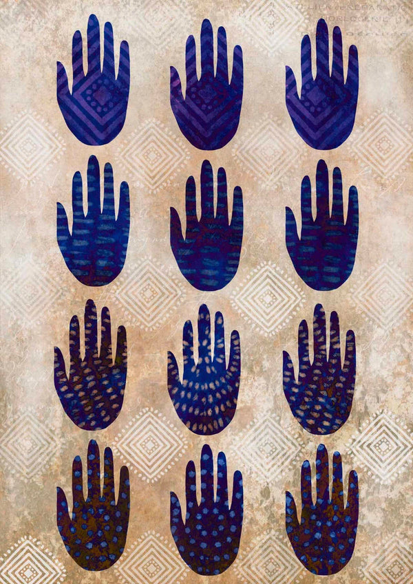 Decoupage Queen HAND PRINT A4 Rice Paper #DQRP0183