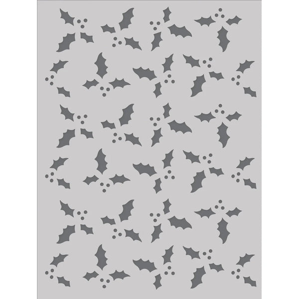 Simple Stories DEAR SANTA 6x8 Holly Stencil #20834