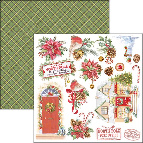 Ciao Bella DEAR SANTA 6X6 Fussy Cut Paper Pad 24 Sheets #CBQE070