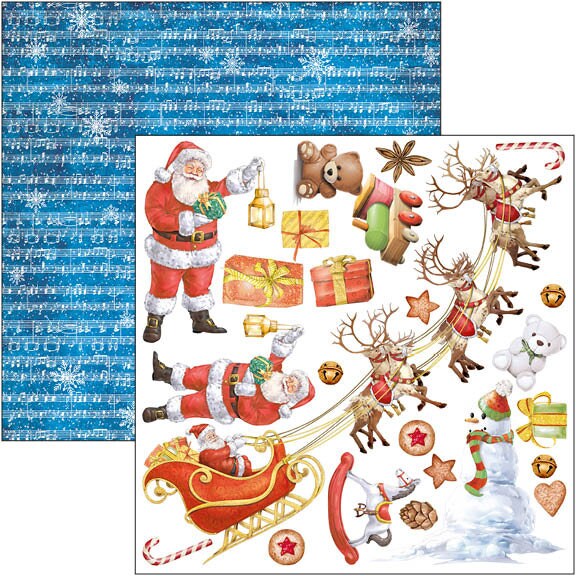 Ciao Bella DEAR SANTA 6X6 Fussy Cut Paper Pad 24 Sheets #CBQE070