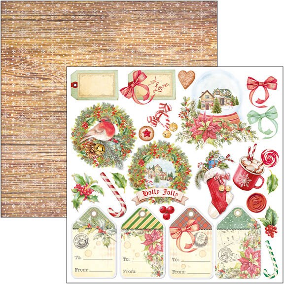 Ciao Bella DEAR SANTA 6X6 Fussy Cut Paper Pad 24 Sheets #CBQE070