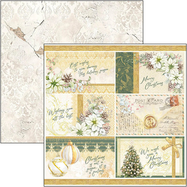 Ciao Bella SPARKLING CHRISTMAS 8x8 Paper Pad 12 Sheets #CBH069