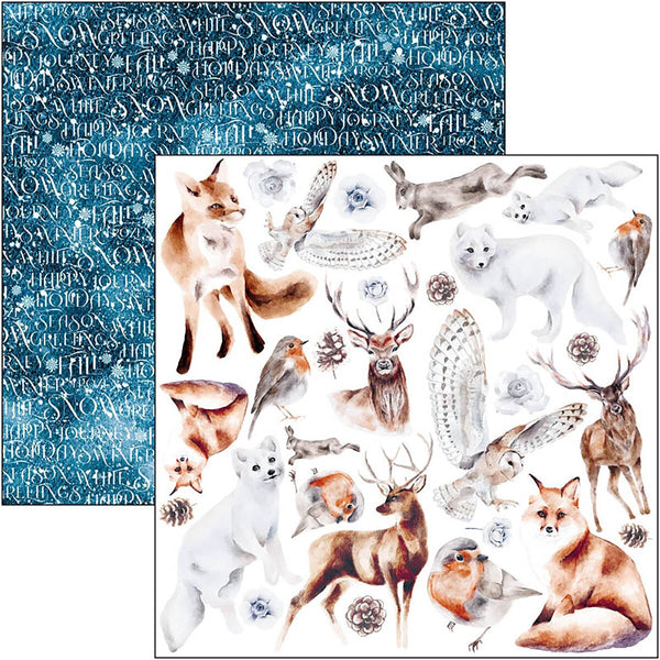 Ciao Bella WINTER JOURNEY 6X6 Fussy Cut Paper Pad 24 Sheets #CBQE068