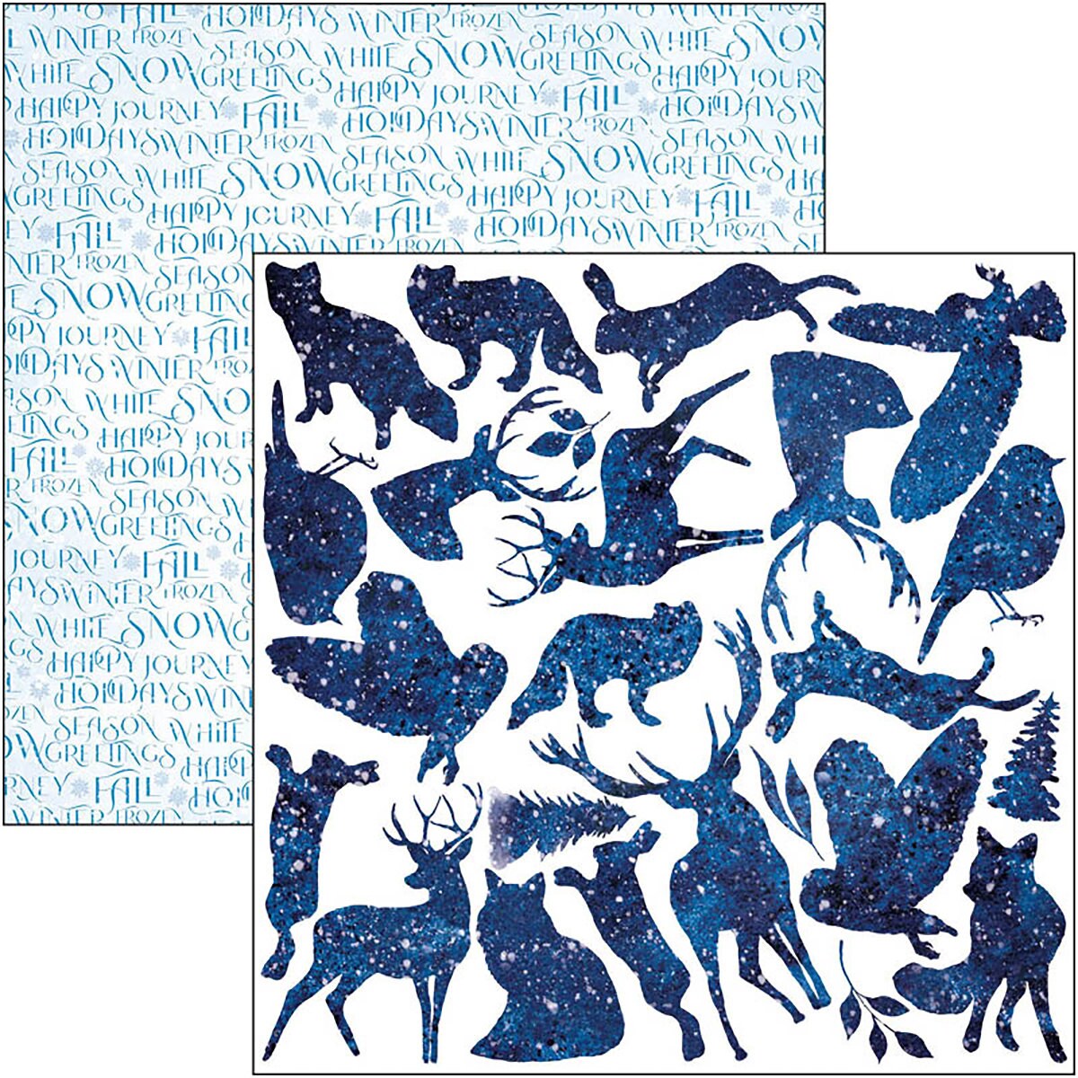 Ciao Bella WINTER JOURNEY 6X6 Fussy Cut Paper Pad 24 Sheets #CBQE068