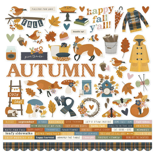 Simple Stories ACORN LANE 12x12 Sticker Sheet #21001