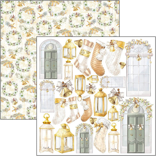 Ciao Bella SPARKLING CHRISTMAS 6X6 Fussy Cut Paper Pad 24 Sheets #CBQE069