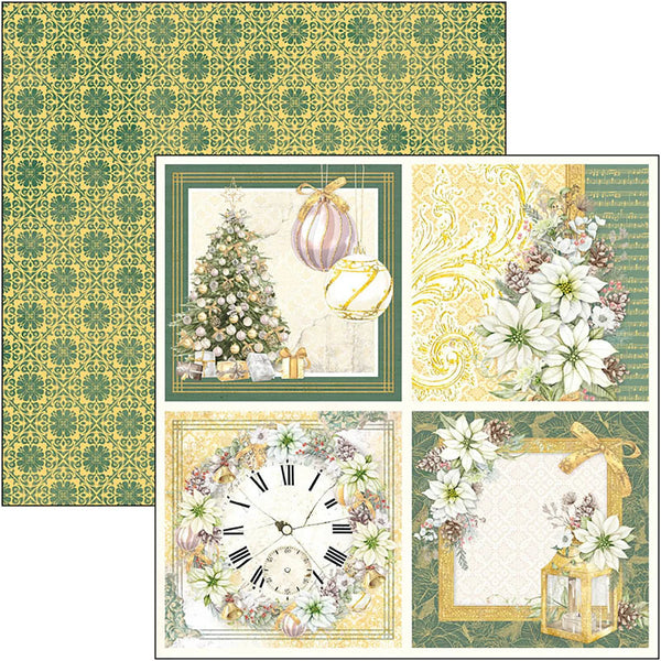 Ciao Bella SPARKLING CHRISTMAS 8x8 Paper Pad 12 Sheets #CBH069