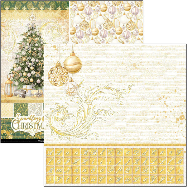 Collection of Christmas-themed paper sheets with decorative elements and text.