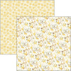 Two patterns of deer and floral designs on a white background