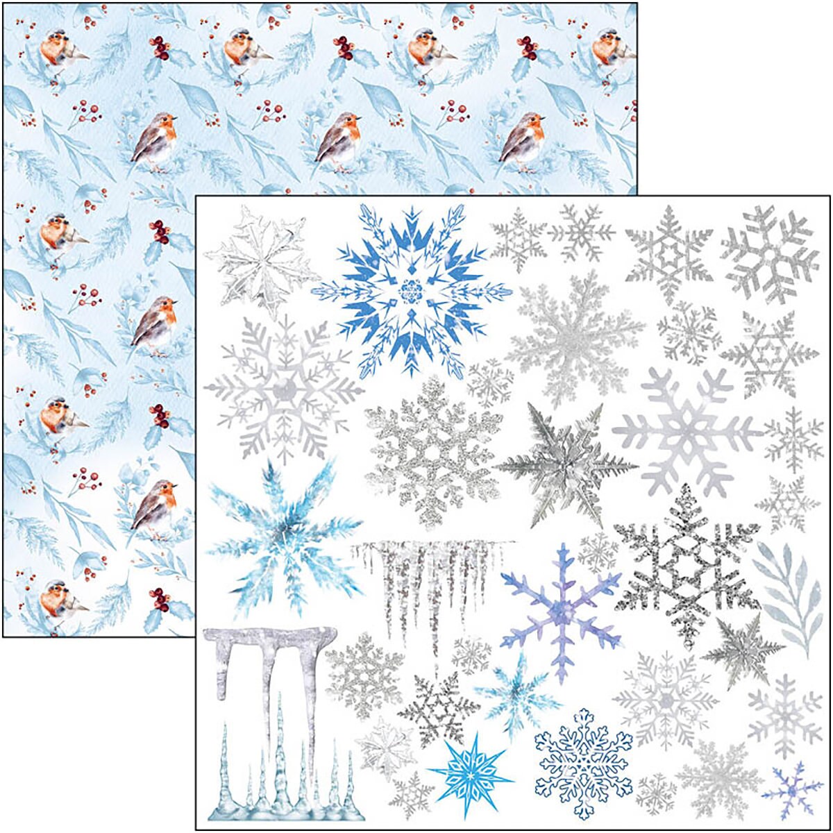 Ciao Bella WINTER JOURNEY 6X6 Fussy Cut Paper Pad 24 Sheets #CBQE068