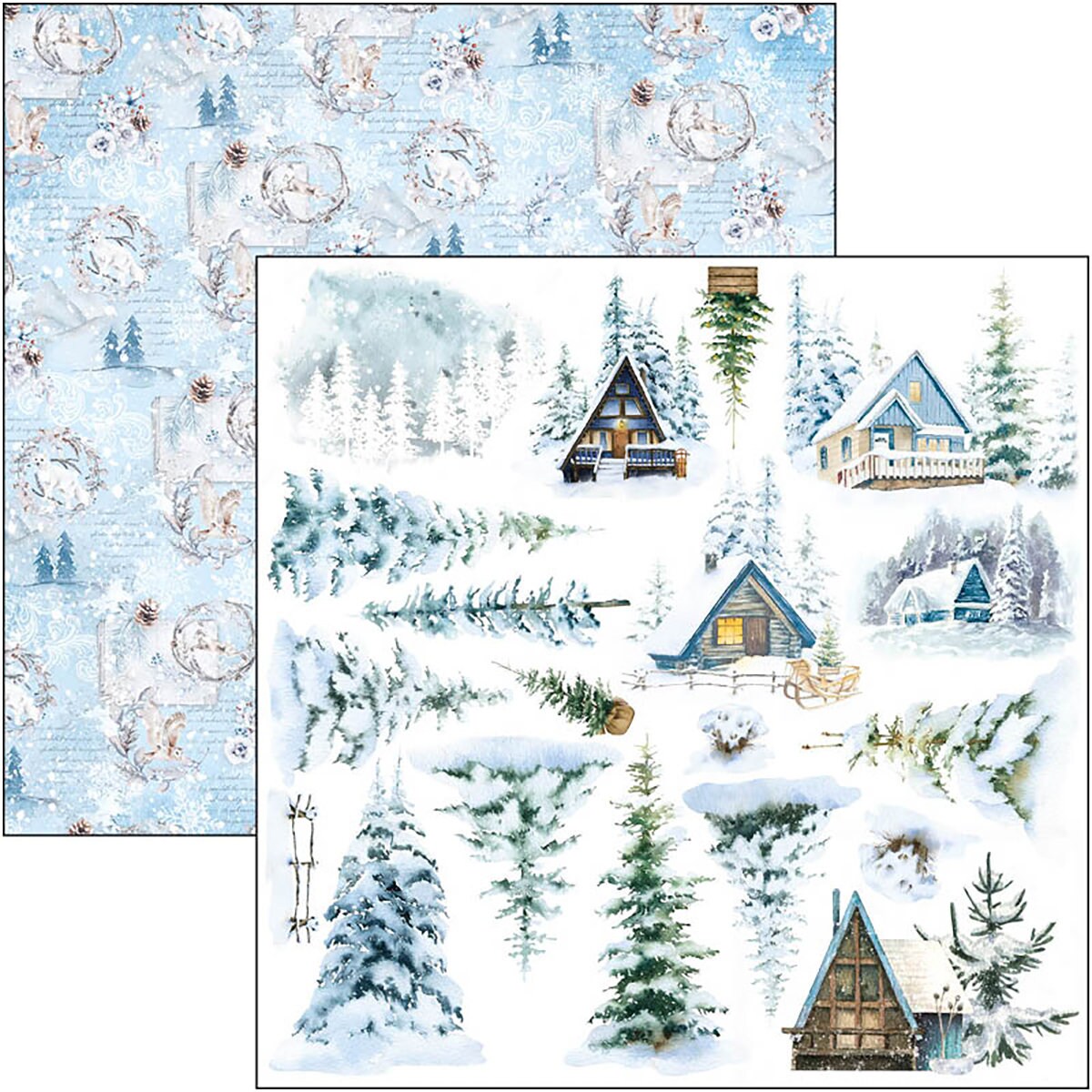 Ciao Bella WINTER JOURNEY 6X6 Fussy Cut Paper Pad 24 Sheets #CBQE068
