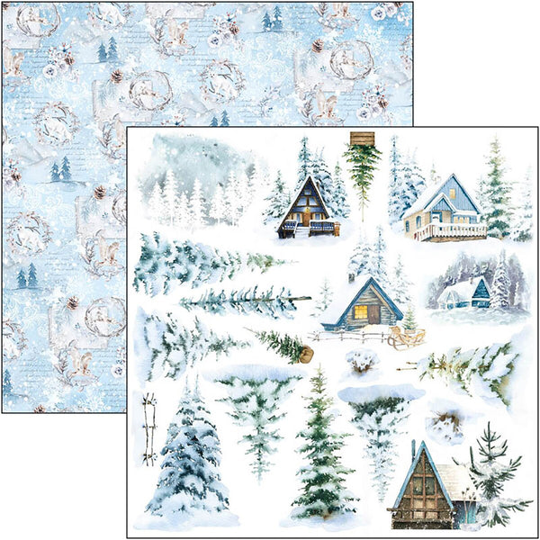 Ciao Bella WINTER JOURNEY 6X6 Fussy Cut Paper Pad 24 Sheets #CBQE068