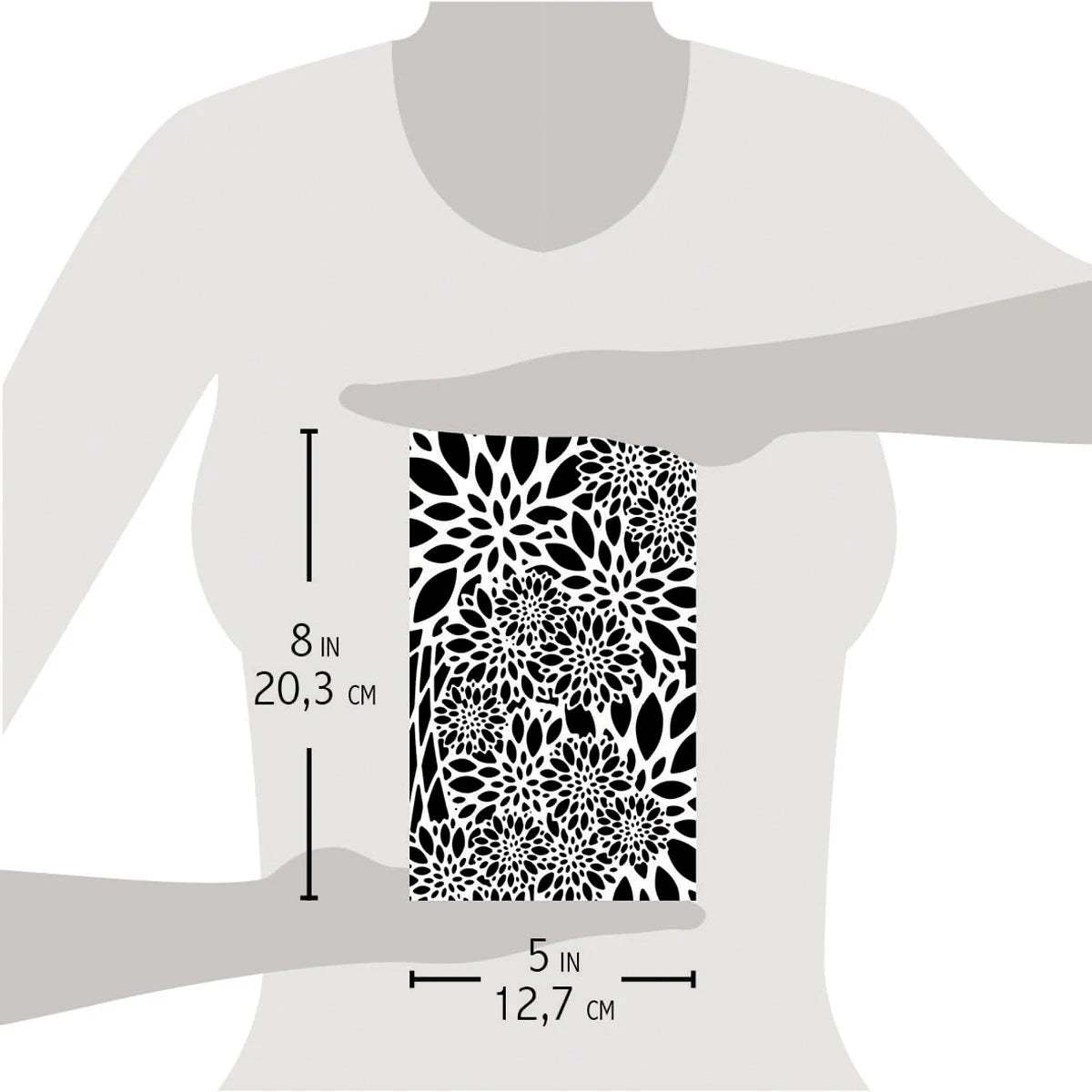 Ciao Bella POINSETTIA Texture Stencil 5