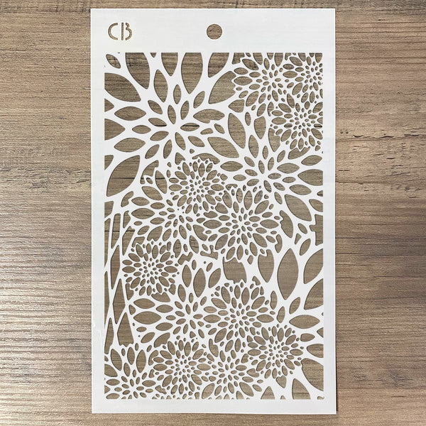 Ciao Bella POINSETTIA Texture Stencil 5" x 8"  #MS074